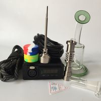 Wholesale D electric Nail kit E digital enail Coil PID Dab rig with Heady Fab egg recycler glass bong Oil Rigs Free