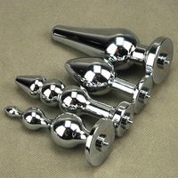 Wholesale Electro Anal Butt Plugs Metal Gay Butt Beads Tail Four Size Sex Toys DIY Electro sex Shock Sex Toy Accessories