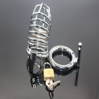 Wholesale New Double Ring Chastity Device Silicone with Barbed Anti Shedding Ring Cock Cage Male Sexy Product BDSM Craft Sex Toys In Stock