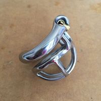 Wholesale Newest mm Super Small Cock Cage Stainless Steel Male Chastity Devices quot Short mm Cock Cage For Men BDSM Sex Toy for Men