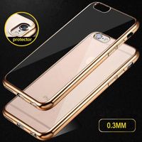 Wholesale Soft TPU Electroplate Ultral Thin Cell Phone Clear Case Plating Luxury Crystal Phone Back Cover For Iphone plus Iphone s s plus