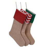 Wholesale Gift Bags Christmas Canvas Stocking High Quality Xmas Stocking Christmas Decorative Socks Bags inch