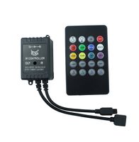 Wholesale LED Music IR Controller V A Keys IR Remote Controllers for RGB Flexible LED Strip Light Mini Controller