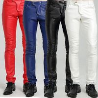 Di Pantalone Motociclista Uomo Rossa Pelle YEDIeH9W2