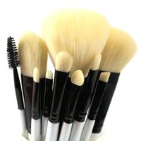 Wholesale 10pcs Makeup Brushes Set Soft Vegan Synthetic Powder Foundation Blush Bronzer Eyeshadow Eyeliner Eyebrow Eyelash Lipgloss Cosmetics Tools