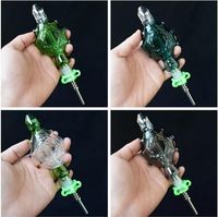 Wholesale Nector Collector Perc Pendants Kit with mm Titanium Nail Wearable Glass Smoking Pipes Glass Bongs oil rig Water cooled and Spillproof