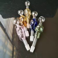 Wholesale 2016 Special Skull Glass Bongs Oil Burner Concentrate Hand Pipes Portable Vapor Rig Bongs Accessories SW05