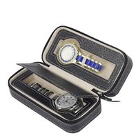Wholesale Zippered Luxury Storage Case Organizer Leatherette Slots Watch Box Case Wallet Design Storage Watches Travel Box Sport Easy