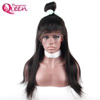 Wholesale 130 Density Lace Frontal Wig Brazilian Virgin Human Hair Straight Hair Lace Front Wigs With Natural Hair Line Baby hair