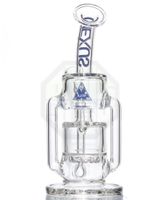 Wholesale Nexus glass bongs double recycler perc glass water pipe oil rigs with dome and nail mm joint