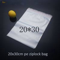 Wholesale 2018 Real Bolsas De Regalo Size x30cm Packaging Zipper Lock Recycle Plastic Bags Pe Transparent Zip lock Clear Bags