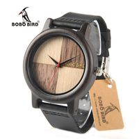 Wholesale BOBO BIRD N08 New Wooden Men Watches Top Brand Luxury Uomo Orologio with Genuine Leather Strap in Gift Paper Box