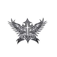 Wholesale 1 cross wings skeleton badge patches for clothing iron on fashion patch for clothes applique sewing accessories on clothes iron on patch