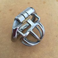 Wholesale Open Mouth Snap Ring cm Cock cage Stainless Steel Chastity Cage Male Cage Device Plastic Chastity CB6000 Penis Bondage Penis Ring