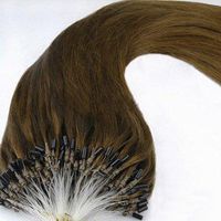 Wholesale Qualit A Brazilian Human Micro Link Hair Eextensions g s g Straight Extensions natural Borwn Color micro ring hair