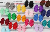 Wholesale 8style available quot Rhinestone Hair Bow For Kids Handmade Bling Bow With Clip For Girls Pinwheel Bow With Rhinestone