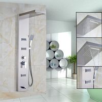 Wholesale and Retail Stainless Steel Shower Panel Rain Waterfal With Massage Body Jets Tub Tap