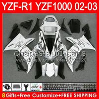 Wholesale 8gifts sale white Body For YAMAHA YZFR1 YZF1000 YZF R1 NO68 YZF YZF YZF R YZF R1 TOP sale Fairing