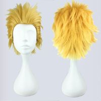 Wholesale MCOSER Light Golden Fashion Princess Fate Zero Gilgamesh Classical cm Short Cosplay Wig