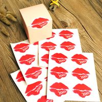 Wholesale Valentine s Day XOXO hot red lips pattern decorative sticker candy dessert gift box packing stickers party decoration paster