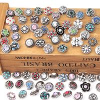 Wholesale 12mm Noosa Snap Button Latest Fashion alloy diamond Clasps Ginger Snaps DIY Noosa Accessories Jewelry NOOSA chunk