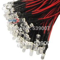 dc 5v Cableadas 3mm LED blanco cálido