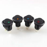 20Pcs Blue 12 V DEL Dot Light Auto voiture Bateau ronde Rocker ON-OFF Interrupteur à bascule