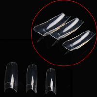Wholesale pack size Fake False Nail Tips Clear Half Cover DIY French Acrylic Artificial Nail Art Extension Tip