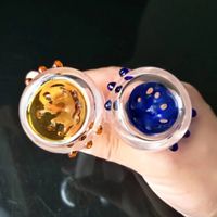 Wholesale Color and more empty bubble head glass bongs glass pipe glass oil burner adapter bowl
