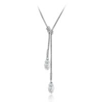 Wholesale Famous brand water drop design jewelry rhodium plated Gillian Y Necklace Made with Austrian crystals from Swarovski best gift for women