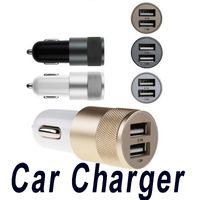 Wholesale Universal Best Metal Dual USB Port Car Charger Volt Amp for Samsung HTC LG HUAWEI Nokia