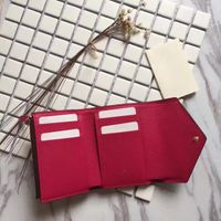 Wholesale Popular Customization Victorine Wallet Women Real Leather Victorine owl pink ladies wallet card holder wallets coin purse red M41938