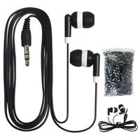 Wholesale Hot Cheapest disposable earphones headphone headset for bus or train or plane one time use Low Cost Earbuds For School Hotel Gyms