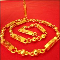 Wholesale 11 Designs Fake Gold Hiphop Chains Necklace K Golden Plated Pillar Dragon Olive Beads Chain Necklaces for Men Low Price
