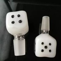 Wholesale White Jade Dice Bubble Head Bongs Oil Burner Pipes Water Pipes Glass Pipe Oil Rigs Smoking