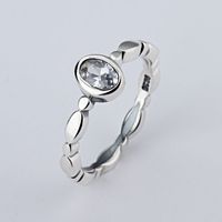 Wholesale A Simple boutique rings Silver Signature Ring Fit Pandora Cubic Zirconia Anniversary Jewelry for Women Christmas gift