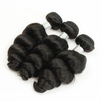 Wholesale 3 bundles Loose Wave Wefts Natural Color Unprocessed Brazilian Peruvian Malaysian Raw Virgin Indian Human Hair Extension