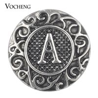 Wholesale Noosa Ginger Snaps Vintage English Letters Metal Snap Button Interchangeable Jewelry Accessory Vn