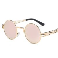 Caleidoscopio Occhiali Donne Uomini Occhiali da sole rotondi Metallo Telaio Brand Designer MIRRO