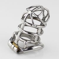 Wholesale Latest Design Stainless Steel Male Chastity Device mm Cock Cage Peins Lock Sex Toys For Men Chastity Belt