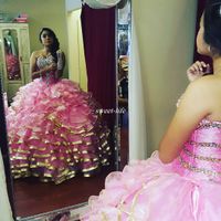 Wholesale Custom Made Pink Sweet Quinceanera Dresses Sweetheart Ruffle Train Corset Back Beading Vestidos De Anos Debutante Gowns Plus Size