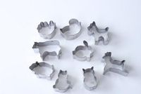 Wholesale 100sets set Small animal Card Packaging Stainless Steel Cookies Cutter Mold Cake Rice Molded