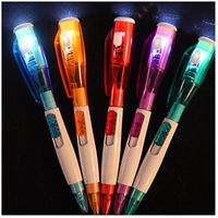 Wholesale Led flashlight multi purpose ball point pen cute creative stationery new strange signature writing notes d light
