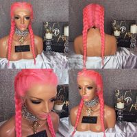 Wholesale Pre plucked Glueless Full Lace Human Wigs Pure Pink straight Brazilian Virgin Humans Hairs Density Laces Front wig With Baby Hair x4 transparent preplucked