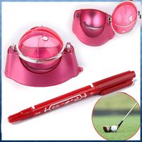 Wholesale Red Golf Ball Line Liner Marker Pen Marks Template Alignment Tool Set Equipment Accessories