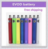 Wholesale 20pcs EVOD ecig non adjustable voltage battery mAh electronic cigarette battery suit for all series ego kit ce4 ce5 mt3