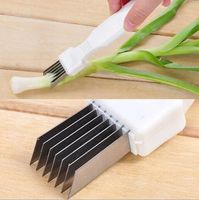 Wholesale hotsale kitchen tools multifunctional plastic stainless steel green onion cutter chopper shallot slicers shredders kitchen gadgets