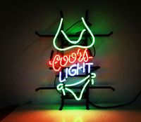 Wholesale 17 quot x14 quot Coors Light Green Bikini Vintage Neon Light Sign Beer Bar Pub Club Decoration Art Display