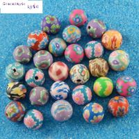 Wholesale GraceAngie pc Bohemia Bracelet Assorted Colors Ball Round Fimo Polymer Clay Ceramic Spacer Loose Beads For Fashion Jewelry DIY