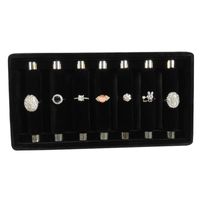 Wholesale Black Velvet Ring Display Storage Tray Detachable Rings Holder Organizer Cases Jewellery Display Stand